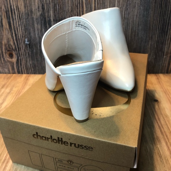 Charlotte Russe Slip on White Heels - Picture 3 of 5